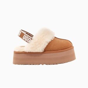 UGG Women's Tan Funkette Platform Slippers